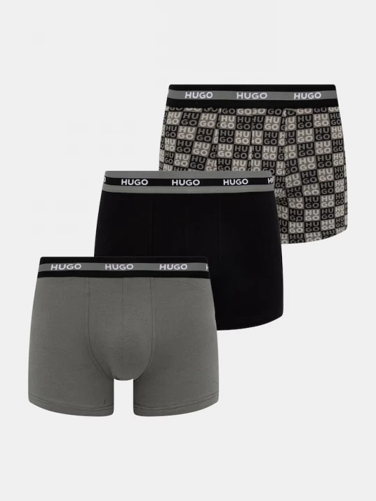Obrázek produktu HUGO boxerky pánské s bavlnou TRUNK TR PLANET DES 3-pack zelená
