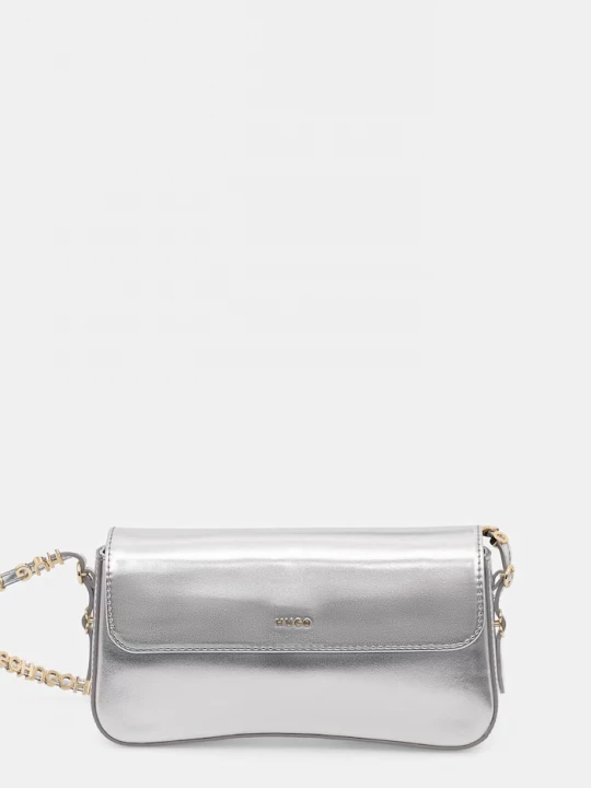 Obrázek produktu HUGO crossbody kabelka dámská z imitace kůže Syndra LA_Sh. Bag stříbrná