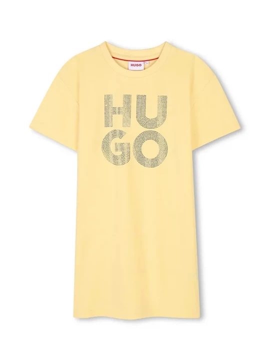Obrázek produktu HUGO Dětské bavlněné šaty HUGO žlutá