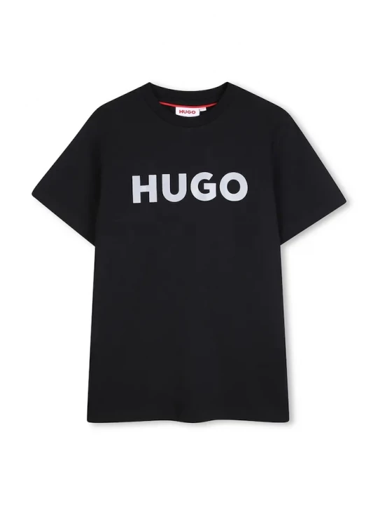 Obrázek produktu HUGO Dětské bavlněné tričko černá