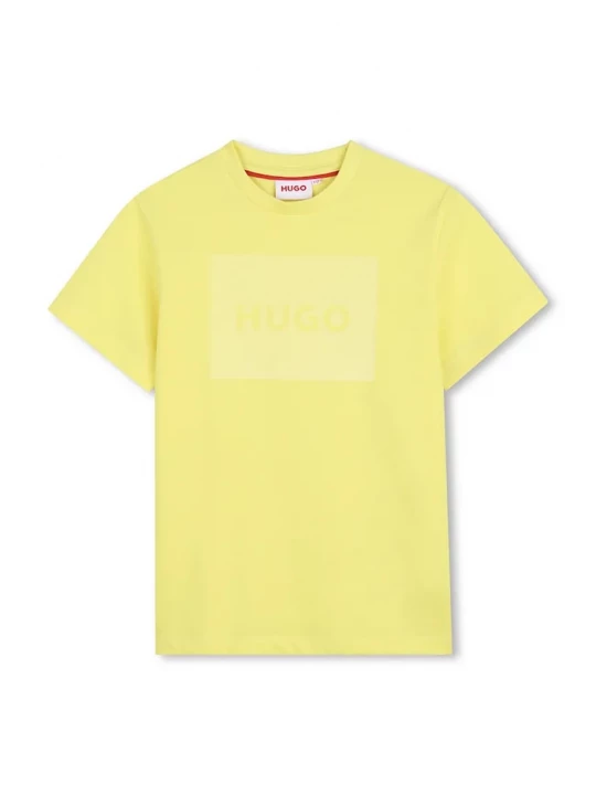Obrázek produktu HUGO Dětské bavlněné tričko HUGO žlutá