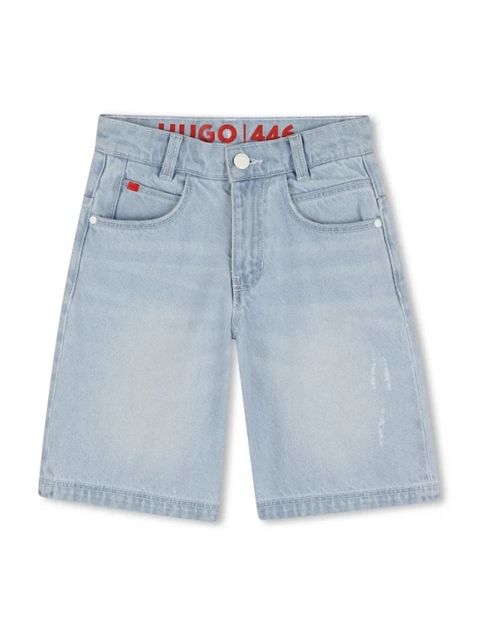 Obrázek produktu HUGO Dětské riflové kraťasy HUGO modrá