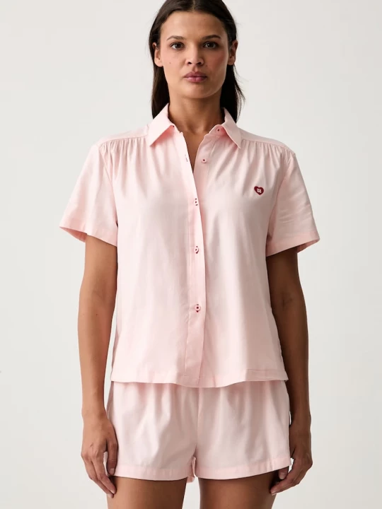 Obrázek produktu HUGO dvoudílné pyžamo dámské s bavlnou DREEM SHORT-SET růžová