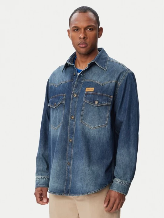 Obrázek produktu HUGO džínová košile Ebant 50565401 Modrá Oversize