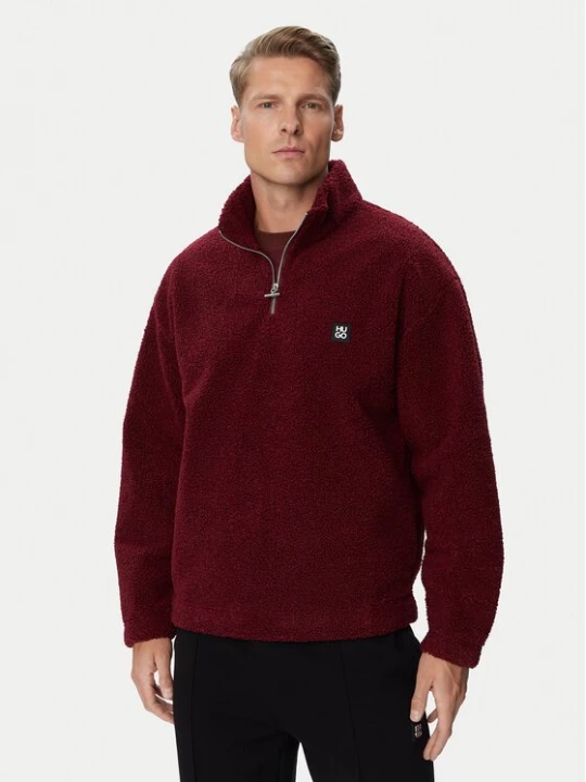 Obrázek produktu HUGO Fleecová mikina Derylong 50567951 Bordó Relaxed Fit