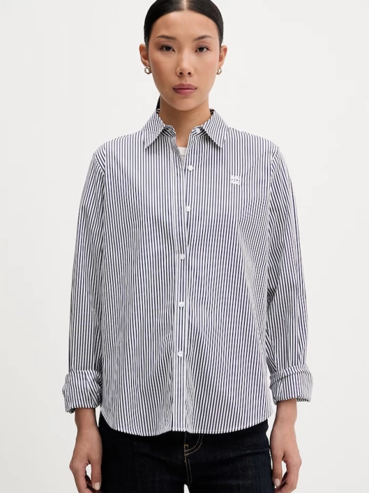 Obrázek produktu HUGO košile dámská s bavlnou The Essential Shirt námořnická modř