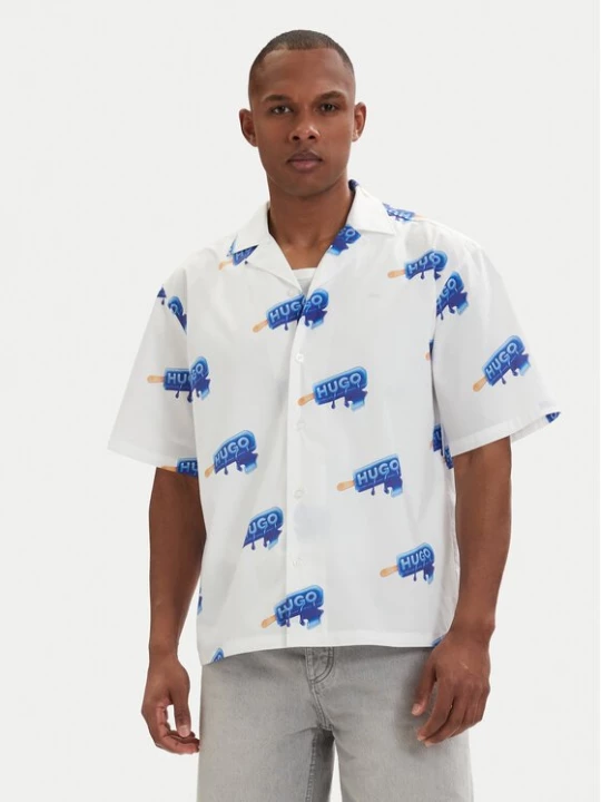 Obrázek produktu HUGO Košile Eligino 50561691 Bílá Relaxed Fit
