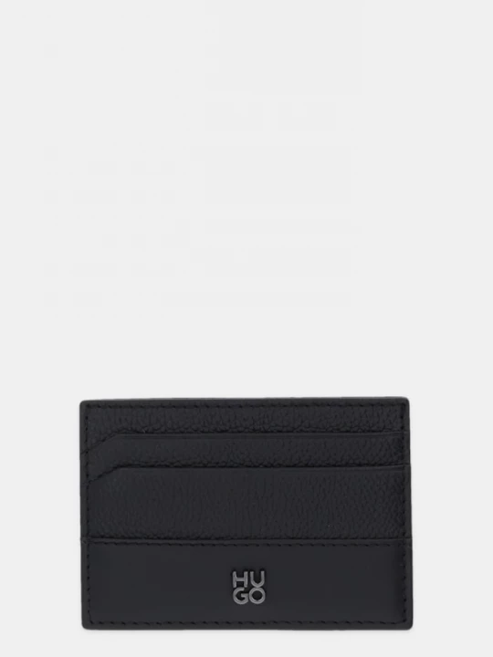 Obrázek produktu HUGO Kožené pouzdro na karty HUGO Quantic_Cardcase černá