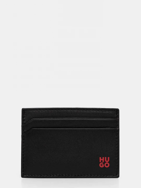 Obrázek produktu HUGO Kožené pouzdro na karty HUGO Tibby_N_S Cardcase černá