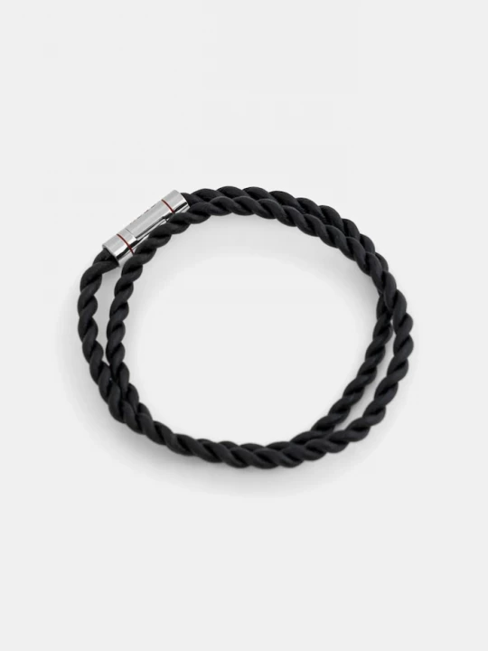 Obrázek produktu HUGO Kožený náramek HUGO E-DOUBLEBRAID4-BRA černá