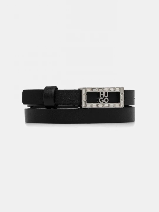 Obrázek produktu HUGO Kožený pásek HUGO Vida-Diamond černá