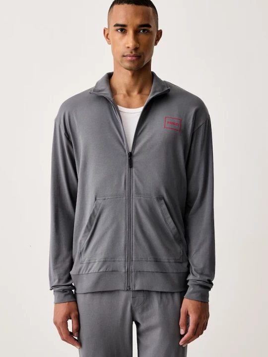 Obrázek produktu HUGO loungwear mikina pánská bavlněná s elastanem Laze Zip Jacket