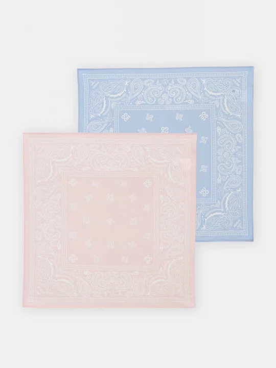 Obrázek produktu HUGO malý šátek dámský bavlněný 2Bandana_pack modrá