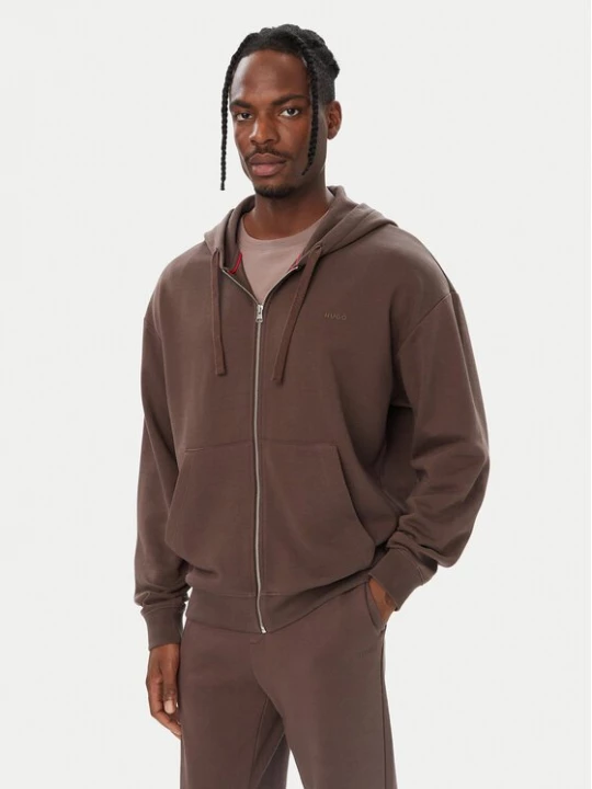 Obrázek produktu HUGO Mikina Dapozip 50548651 Tmavě hnědá Relaxed Fit