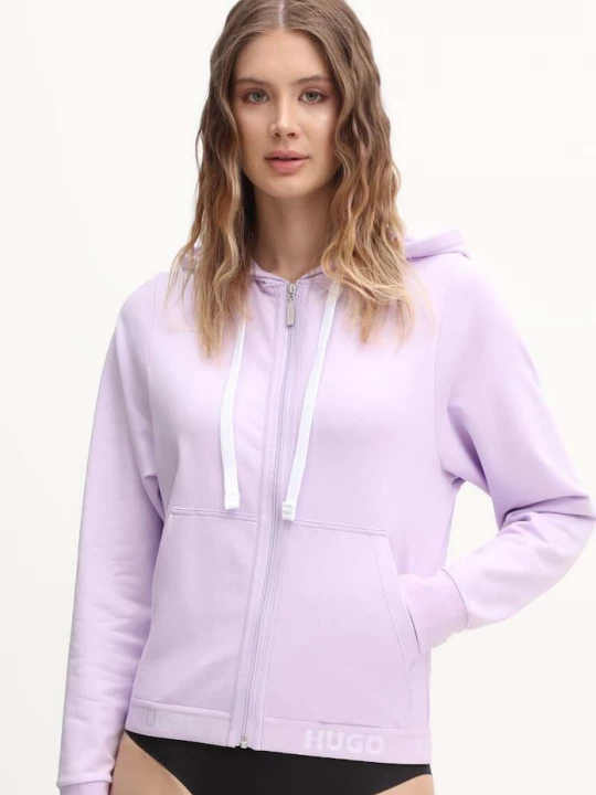 Obrázek produktu HUGO Mikina HUGO SPORTY LOGO_JACKET fialová