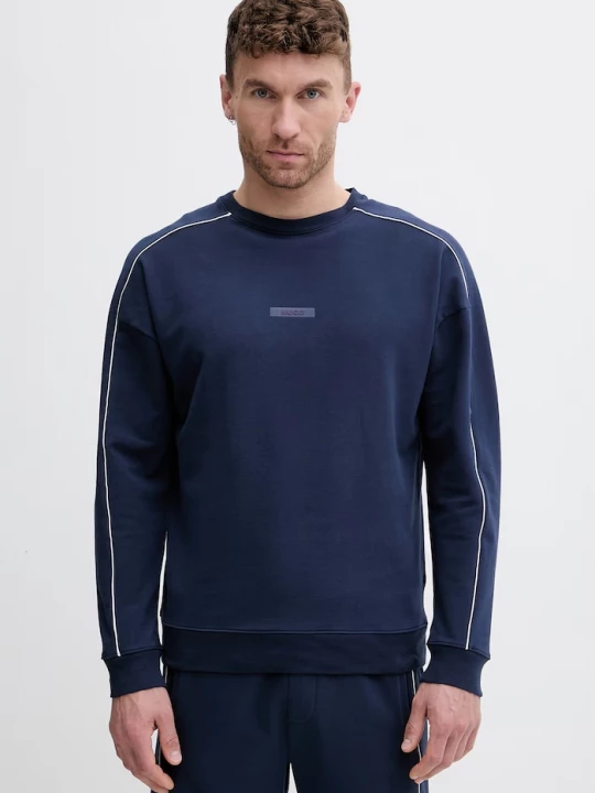 Obrázek produktu HUGO mikina pánská bavlněná elastanem PALO SWEATSHIRT námořnická modř