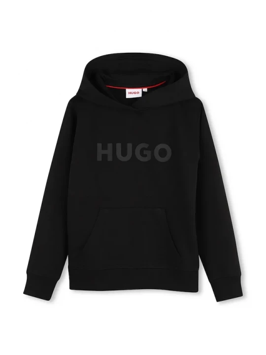 Obrázek produktu HUGO mikina s kapucí dětská s bavlnou černá