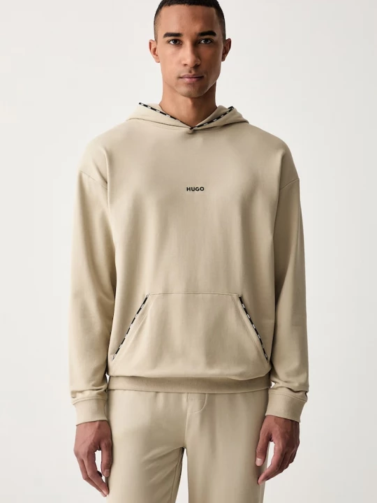 Obrázek produktu HUGO mikina s kapucí pánská s bavlnou NOAH HOODIE béžová