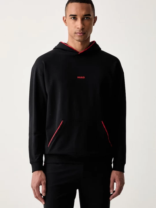 Obrázek produktu HUGO mikina s kapucí pánská s bavlnou NOAH HOODIE černá