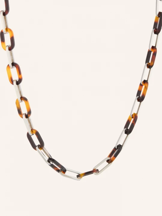 Obrázek produktu Hugo Náhrdelník Tortoiseshell hnědá / stříbrná / černá