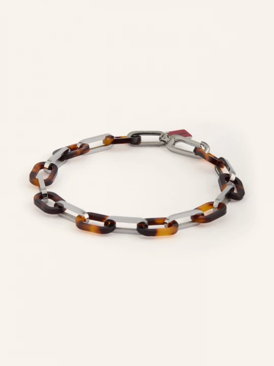 Obrázek produktu Hugo Náramek Tortoiseshell hnědá / stříbrná / černá