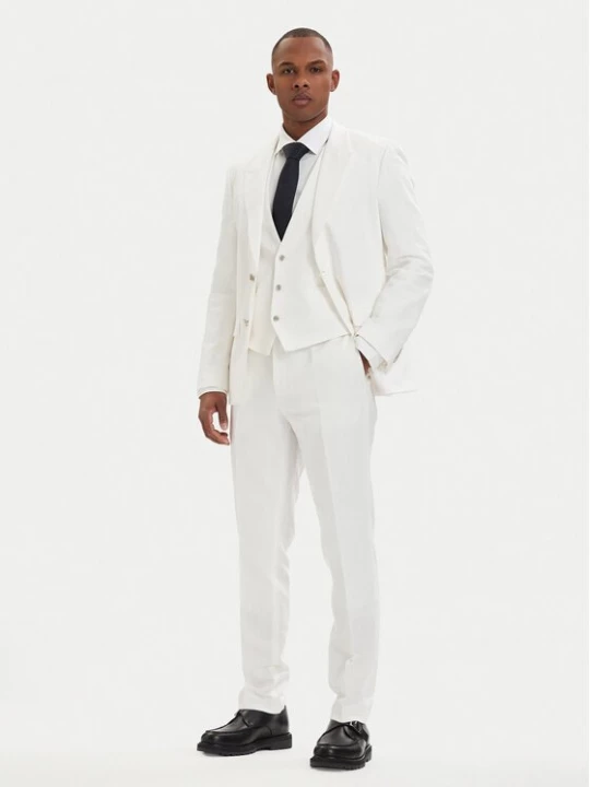 Obrázek produktu HUGO Oblek Henry 50559672 Krémová Slim Fit