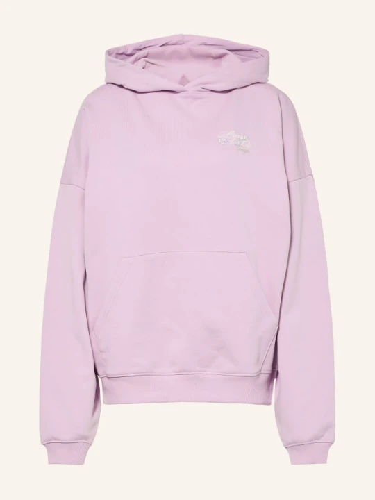 Obrázek produktu Hugo Oversized Mikina S Kapucí Dollege světle fialová / bílá