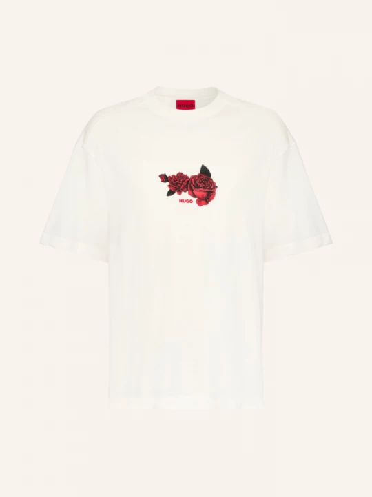 Obrázek produktu Hugo Oversized Tričko Domans režná / tmavě červená / černá