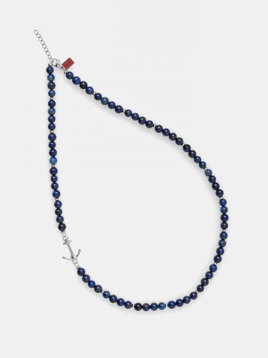 Obrázek produktu HUGO pánský řetízek s lapis lazuli E-BEADS5-NEC modrá
