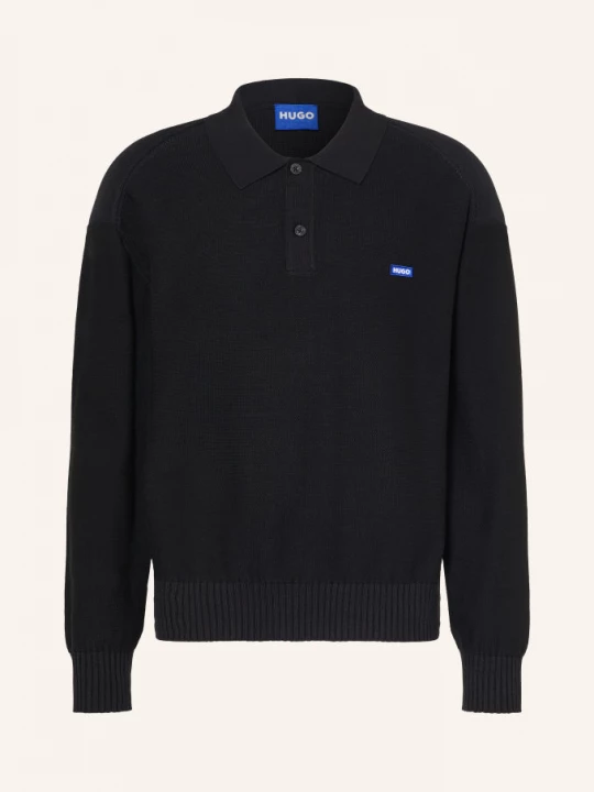 Obrázek produktu Hugo Pletená Polokošile San Petty Oversized Fit černá