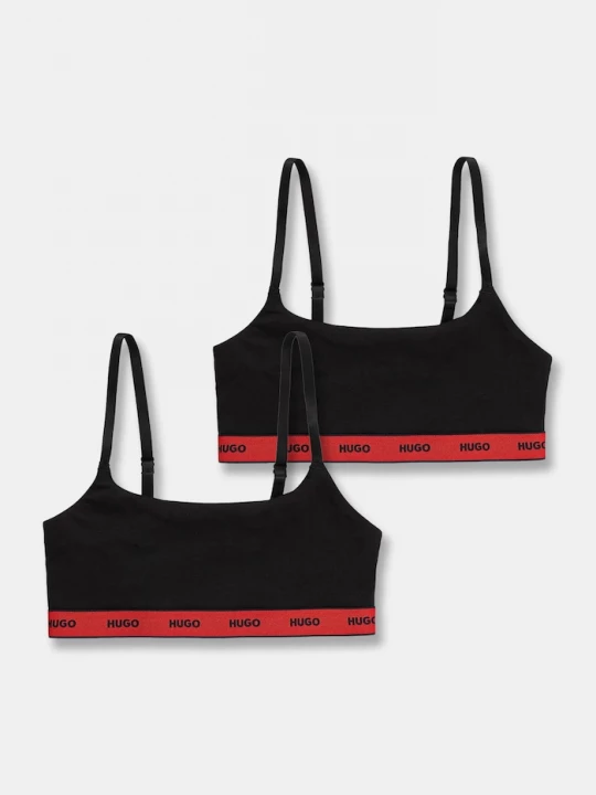 Obrázek produktu HUGO Podprsenka HUGO TWIN BRALETTE STRIPE 2-pack černá