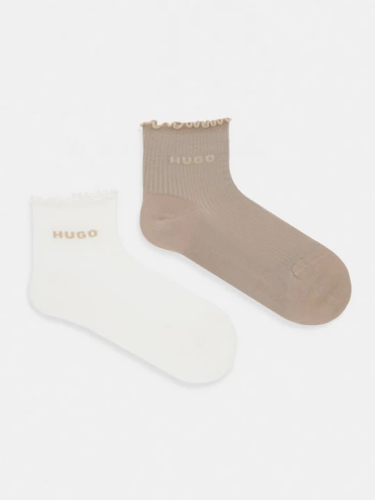 Obrázek produktu HUGO ponožky dámské s bavlnou 2P SH LETTUCE CC W 2-pack béžová