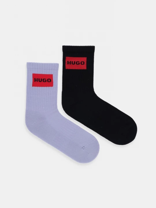Obrázek produktu HUGO Ponožky HUGO 2P QS RIB LABEL CC W 2-pack černá