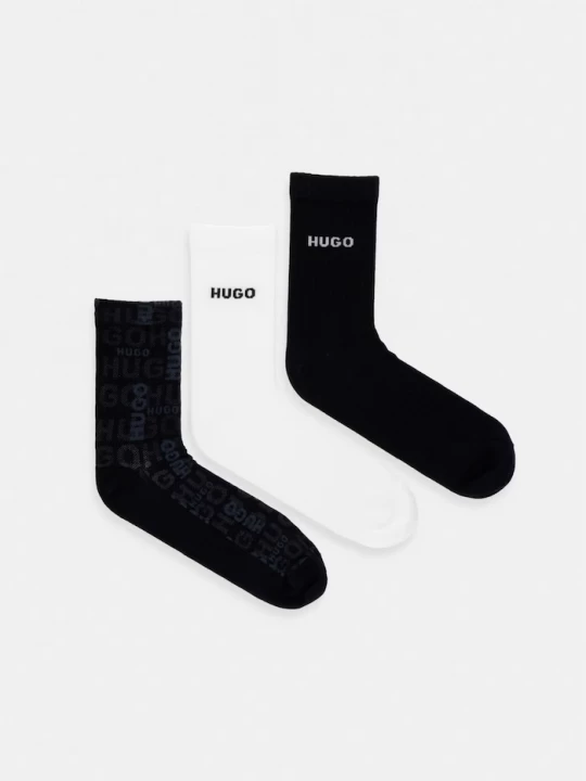 Obrázek produktu HUGO Ponožky HUGO 3P QS LOGO PIQUET CC 3-pack černá