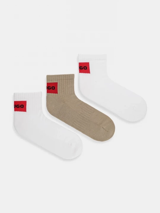 Obrázek produktu HUGO Ponožky HUGO 3P SH RIB LABEL CC 3-pack béžová