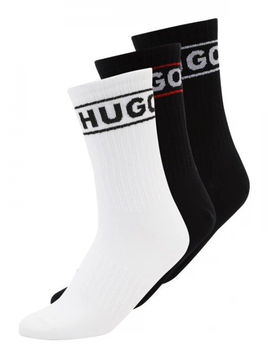 Obrázek produktu HUGO Ponožky šedá / červená / černá / bílá