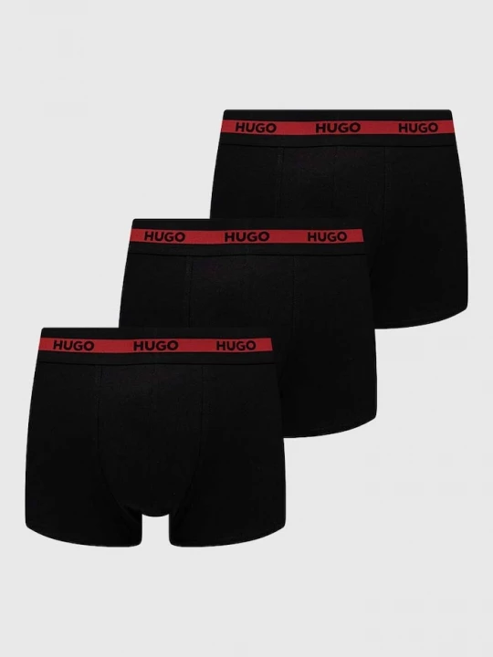 Obrázek produktu HUGO přiléhavé boxerky pánské bavlněné elastanem TRIPLET PLANET 3-pack černá