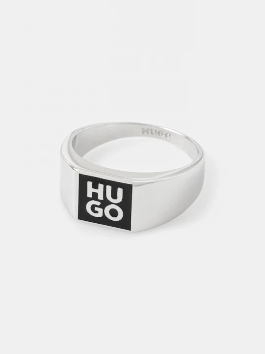 Obrázek produktu HUGO Prstýnek HUGO E-STACKEDLOGO2-RIN černá