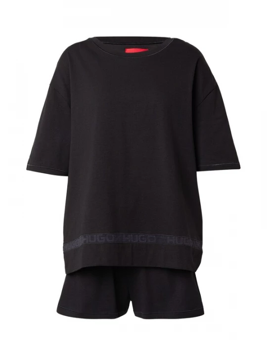 Obrázek produktu HUGO Pyžamo 'MESH LOGO SHORT-SET' černá