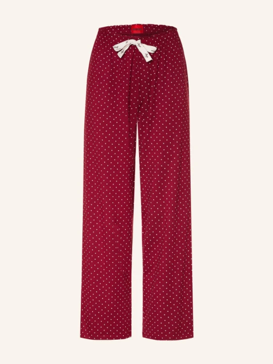 Obrázek produktu Hugo Pyžamové Kalhoty Casual tmavě červená / světle růžová