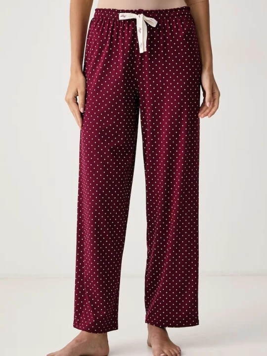 Obrázek produktu HUGO pyžamové kalhoty dámské s modalem CASUAL PANTS červená
