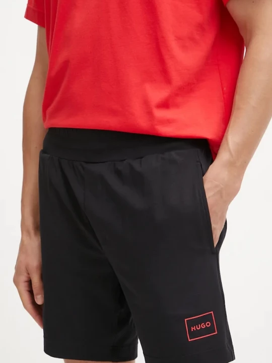 Obrázek produktu HUGO pyžamové šortky pánské bavlnou Laze Shorts CW černá