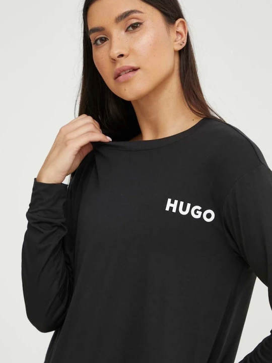 Obrázek produktu HUGO Pyžamové tričko s dlouhým rukávem HUGO černá