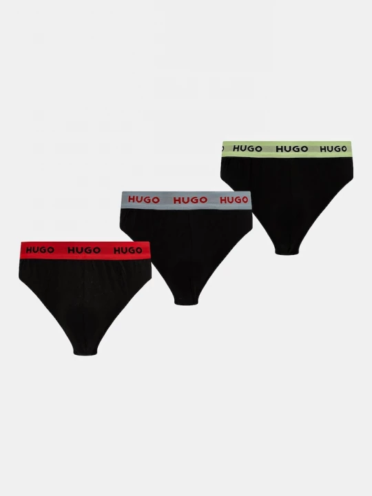 Obrázek produktu HUGO slipy pánské bavlněné s elastanem HIPBRIEF TRIPLETPACK 3-pack černá