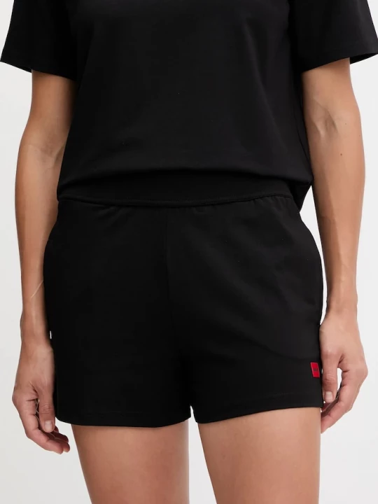 Obrázek produktu HUGO šortky dámské s bavlnou SIGNATURE_SHORT černá
