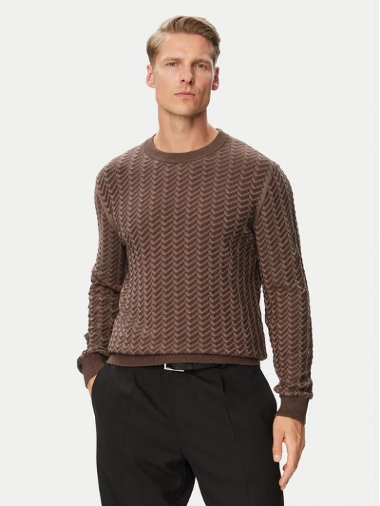 Obrázek produktu HUGO Svetr Simond 50570261 Hnědá Regular Fit