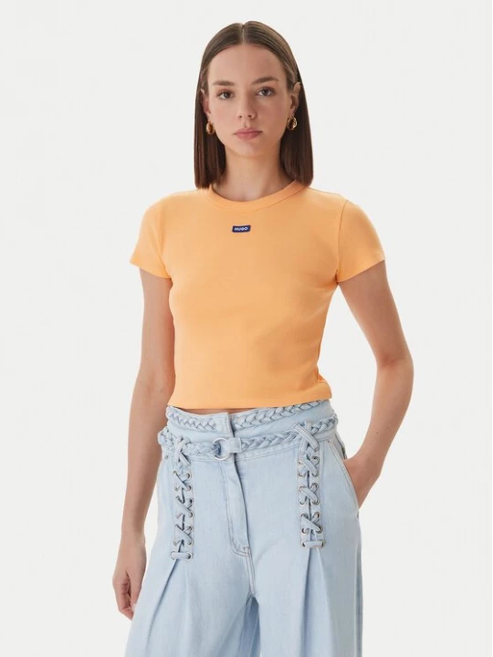 Obrázek produktu HUGO T-Shirt Baby 50510749 Oranžová Slim Fit