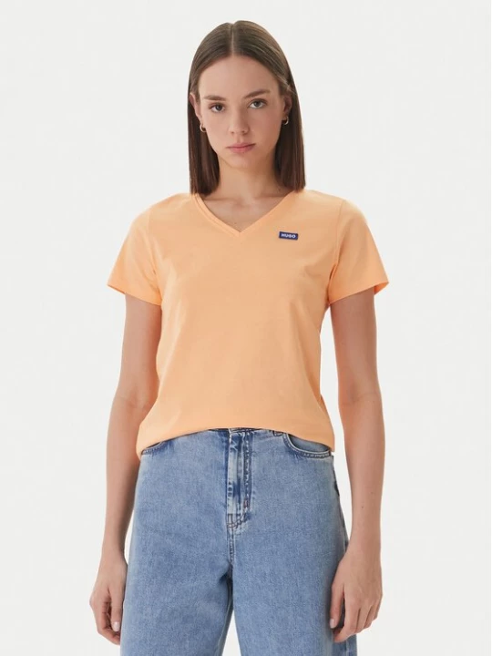Obrázek produktu HUGO T-Shirt Classic 50513667 Oranžová Slim Fit