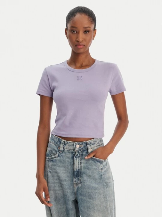 Obrázek produktu HUGO T-Shirt Delanor 50512000 Fialová Slim Fit