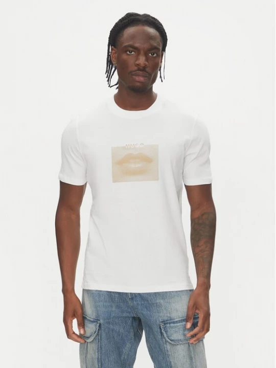Obrázek produktu HUGO T-Shirt Deterni 50544496 Bílá Regular Fit